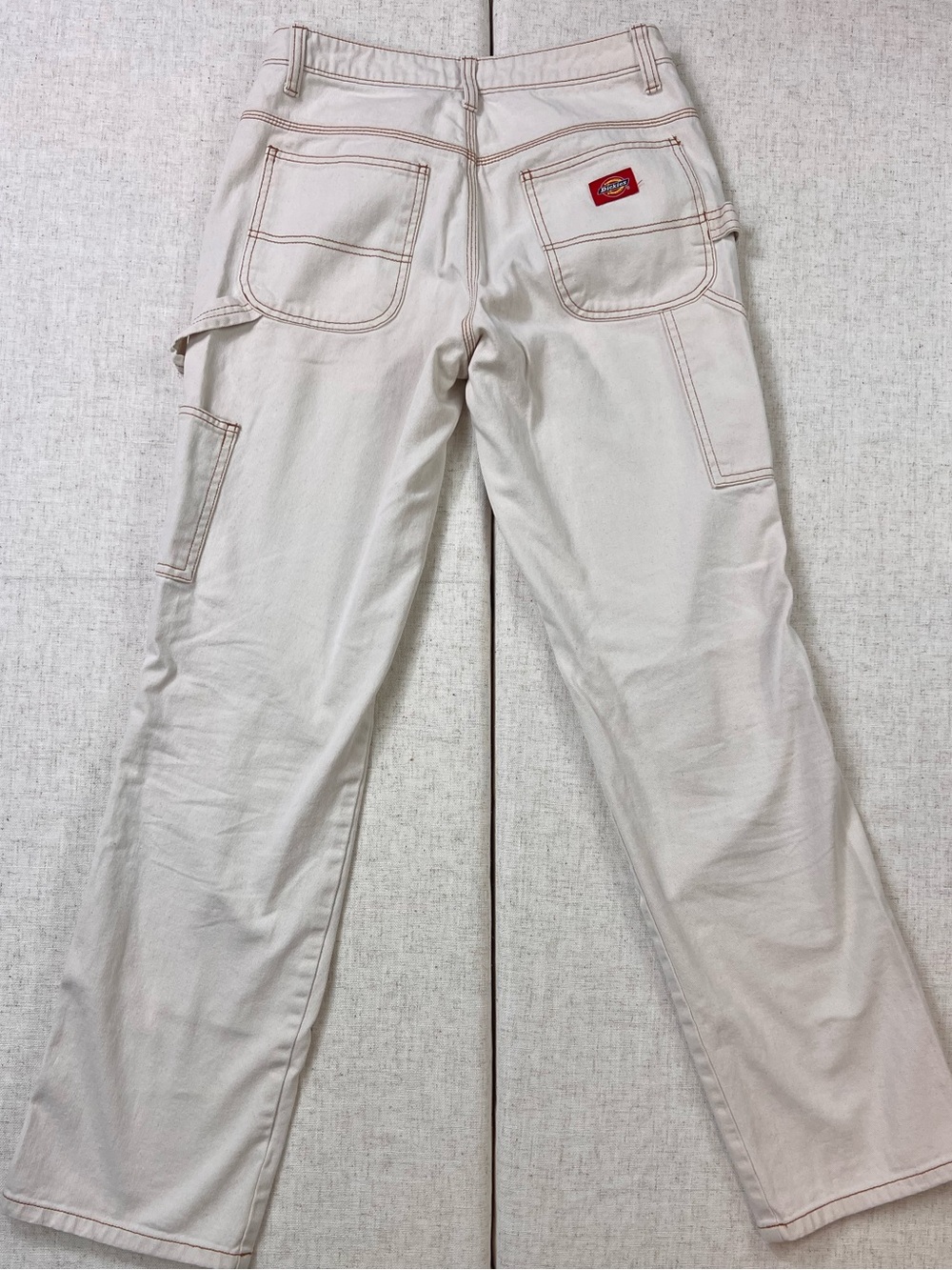 Dickies Cream Carpenter Pants Y2K Workwear Baggy Straight Leg Size 3 /26